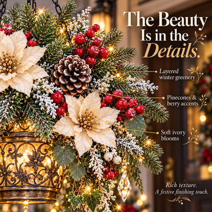❄️Winterhaven Glow™ – Lighted Christmas Floral Hanging Lantern Collection