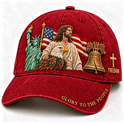 ✝️ Faith & Freedom – American Heritage Embroidered Cap 🧢