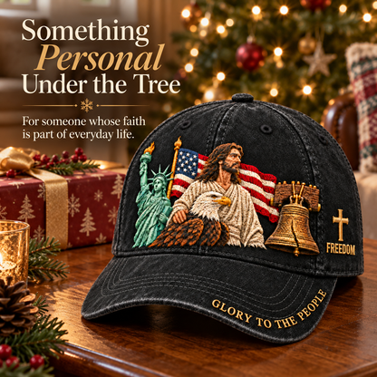 ✝️ Faith & Freedom – American Heritage Embroidered Cap 🧢