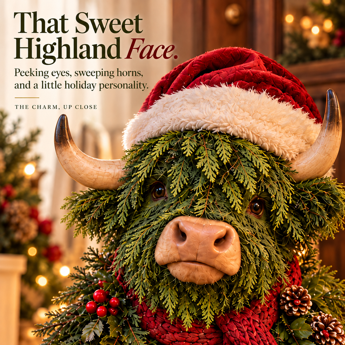 Evergreen Star Highland Cow™ Lighted Christmas Woodland Decor