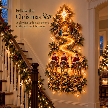 🌟 Journey to Bethlehem – Lighted Christmas Wall Sculpture 🎄