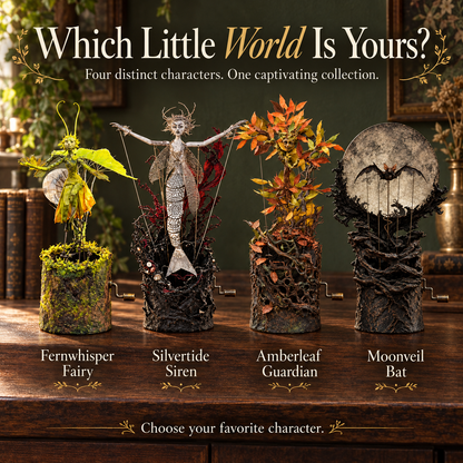 Whisperwild™ – Hand-Cranked Fantasy Sculpture Collection