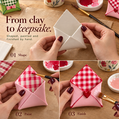 💌Handmade Mini Clay Envelope Photo Magnets