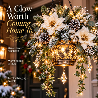 ❄️Winterhaven Glow™ – Lighted Christmas Floral Hanging Lantern Collection