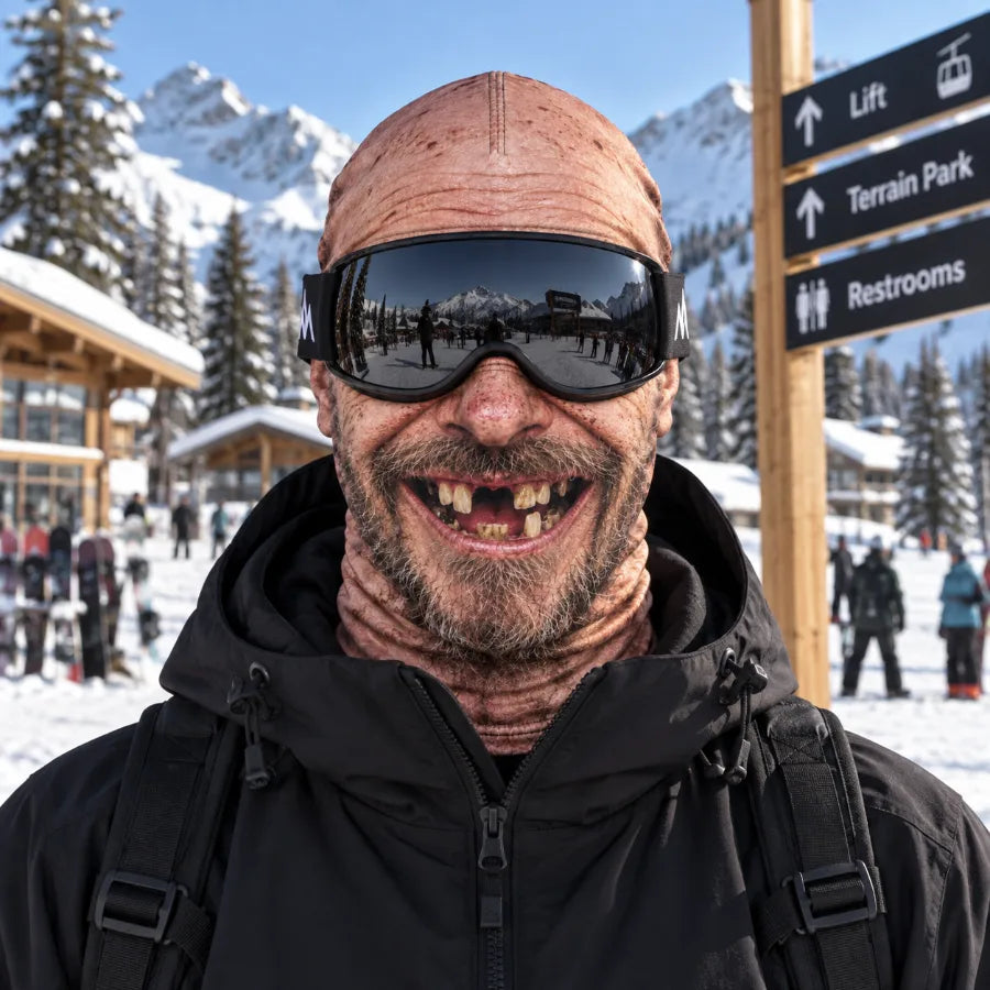 😂 Funny Old Man Ski Mask – Realistic Winter Balaclava for Skiing, Snowboarding & Gag Gifts