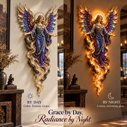 ✝️ Heavenly Radiance™ Lighted Angel Wall Sculpture ✨