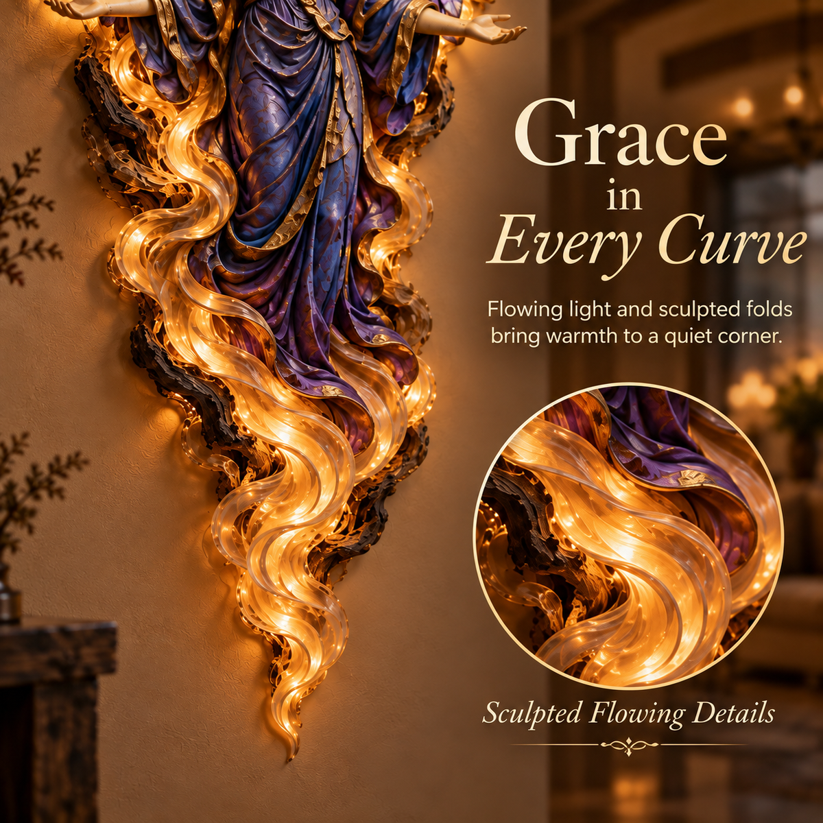 ✝️ Heavenly Radiance™ Lighted Angel Wall Sculpture ✨
