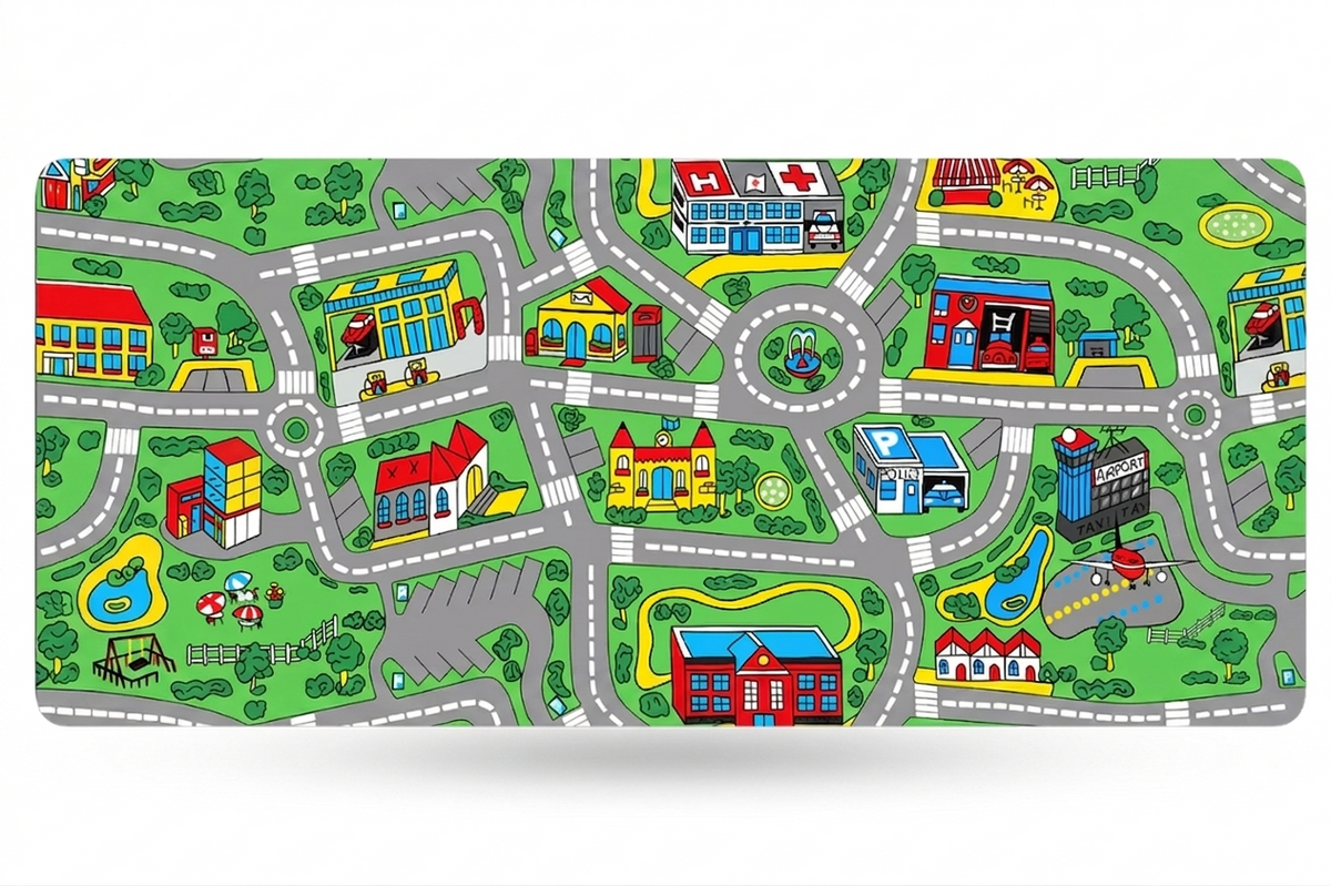 🎮Memory Mat™-💧Waterproof, Stitched Edges, 4 mm, Non-Slip Rubber Base