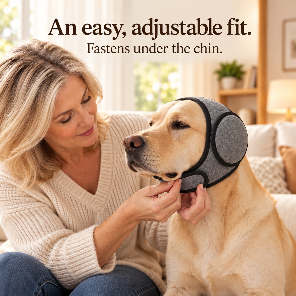 🐾CozyQuiet — Calming Ear Wrap for Dogs