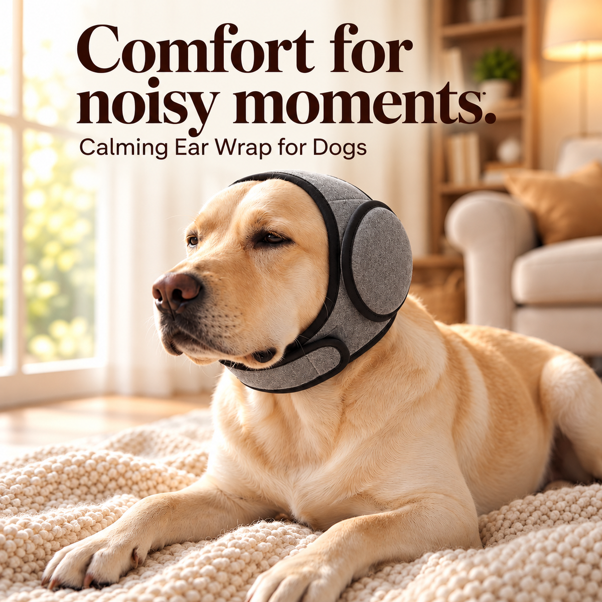 🐾CozyQuiet — Calming Ear Wrap for Dogs