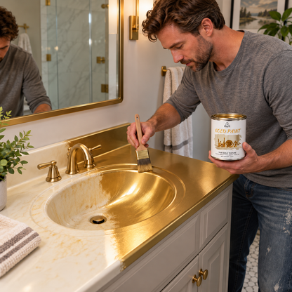 ✨Metallic Gold Finish Paint – Rich Shimmer for Furniture, Décor & DIY Projects