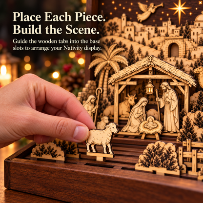 🔥🙏The Bethlehem Storybook — Wooden Nativity Scene Puzzle