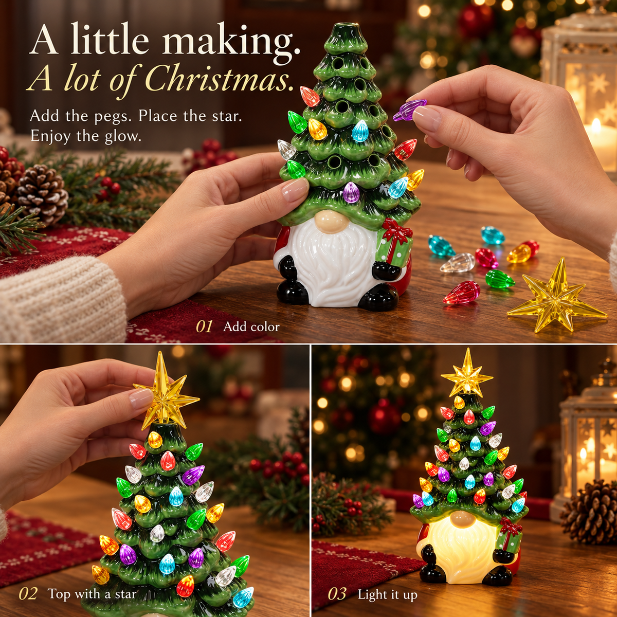 ✨DIY Lighted Christmas Gnome Tree - Best Gift For Family