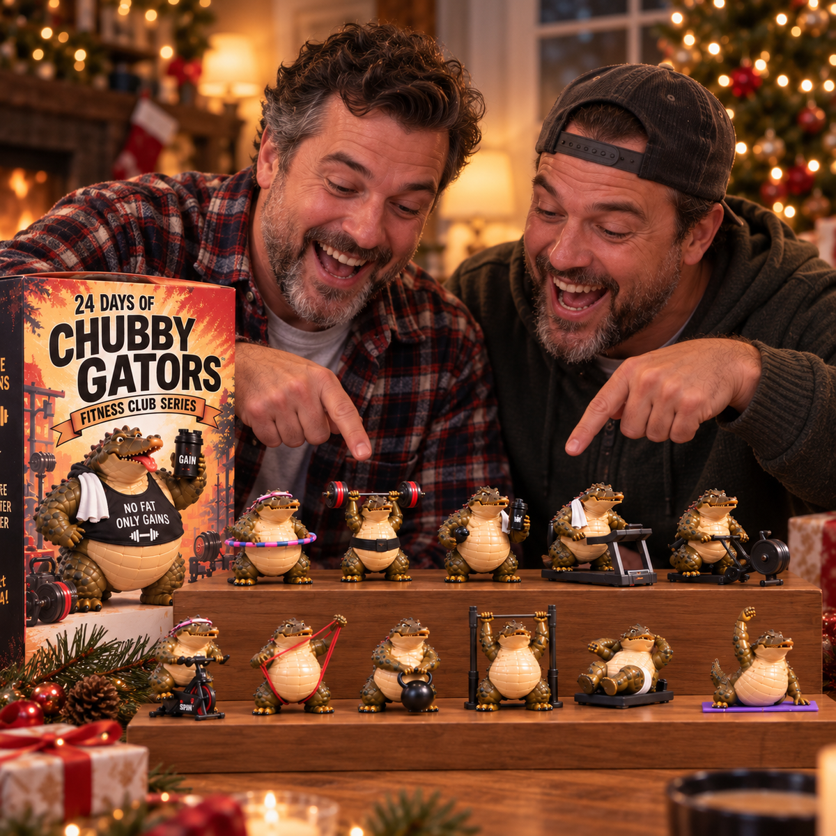 🔥😂24 Days of Chubby Gators™ – Funny Fitness Gator Advent Calendar