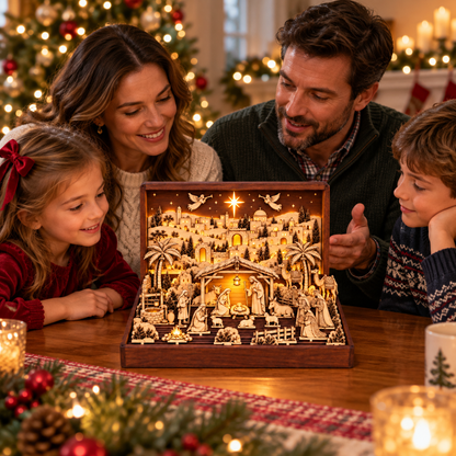 🔥🙏The Bethlehem Storybook — Wooden Nativity Scene Puzzle
