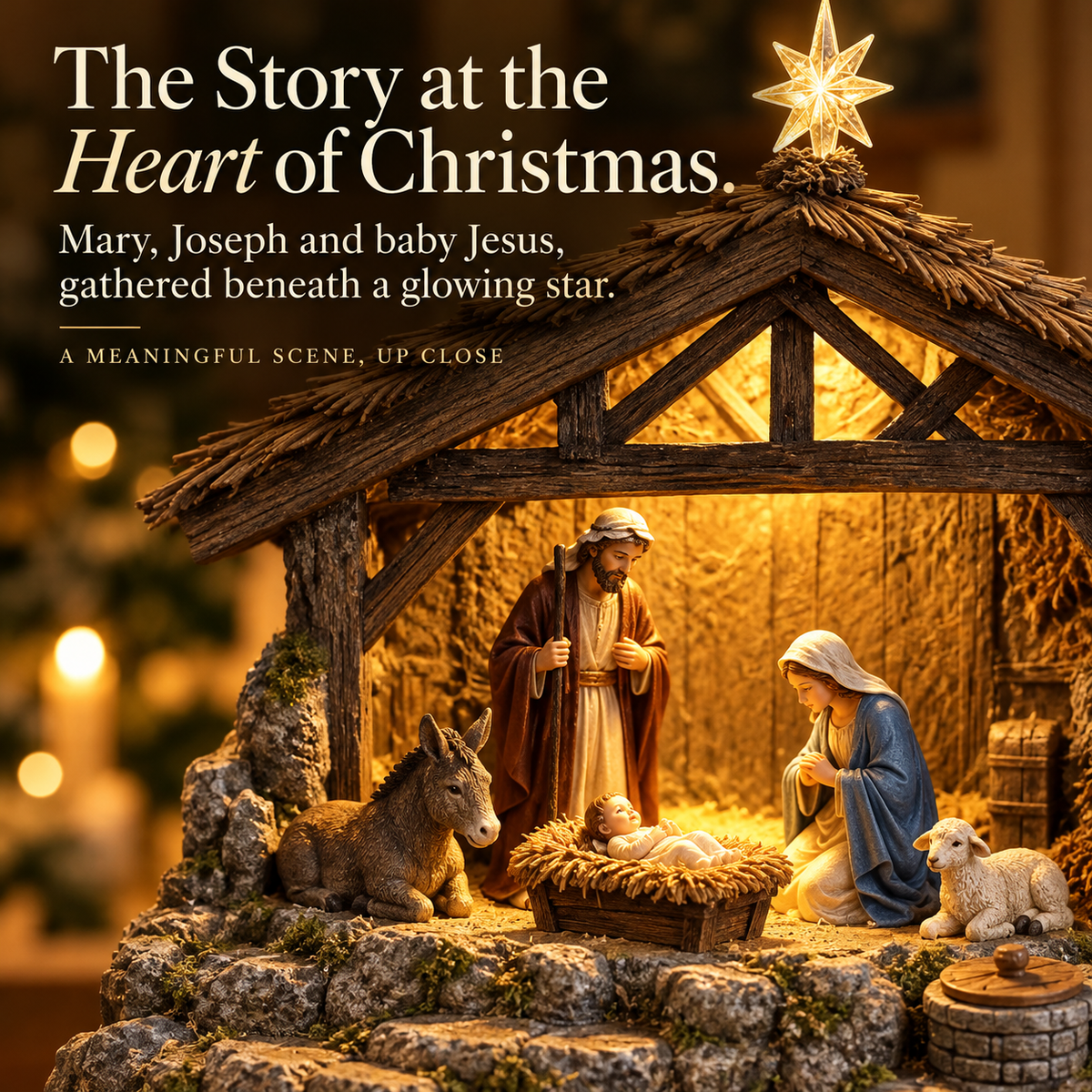 ✨ Bethlehem Glow – Lighted Nativity Mist Diffuser