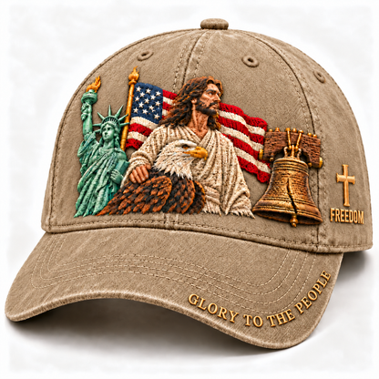✝️ Faith & Freedom – American Heritage Embroidered Cap 🧢