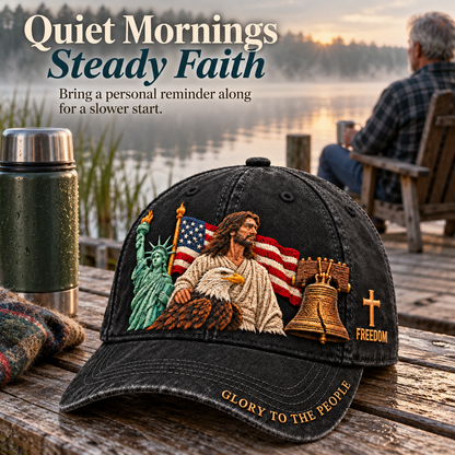 ✝️ Faith & Freedom – American Heritage Embroidered Cap 🧢