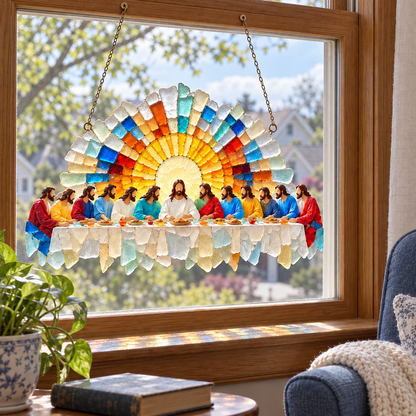 ✨ Grace in Light™ Last Supper Suncatcher 🌊☀️