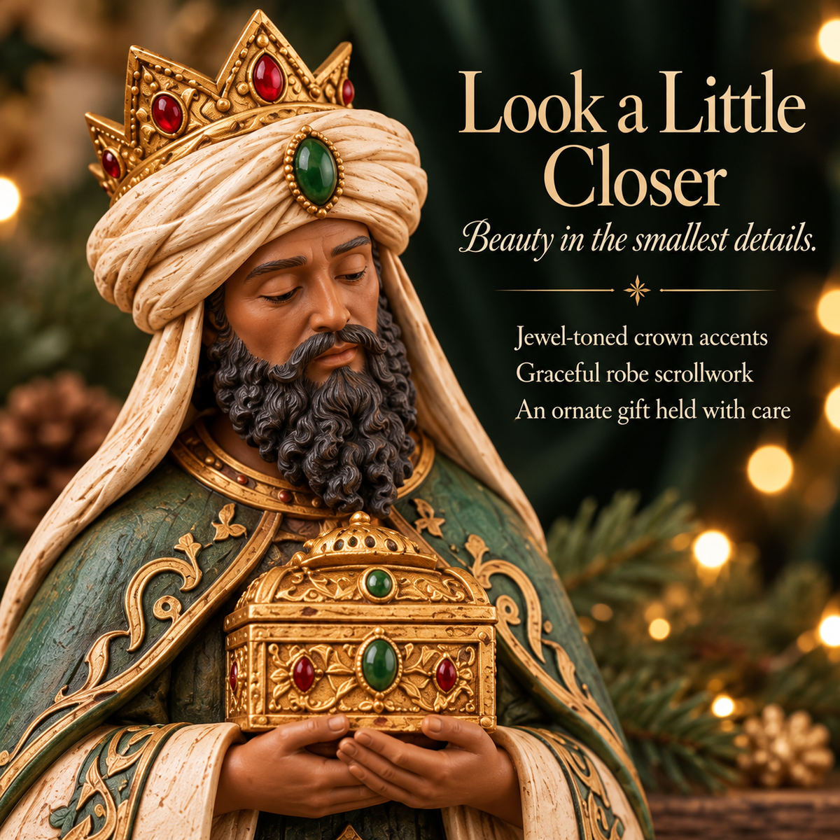 ✝️🌲Faithful Journey – Three Wise Men Nativity Christmas Figurine Set