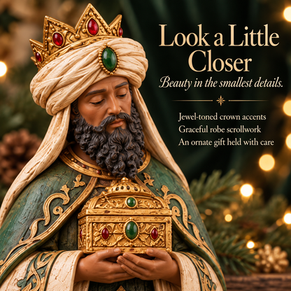 ✝️🌲Faithful Journey – Three Wise Men Nativity Christmas Figurine Set