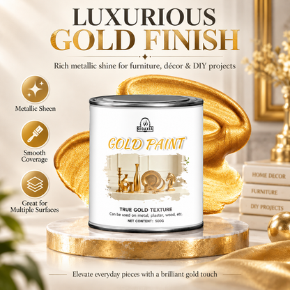 ✨Metallic Gold Finish Paint – Rich Shimmer for Furniture, Décor & DIY Projects