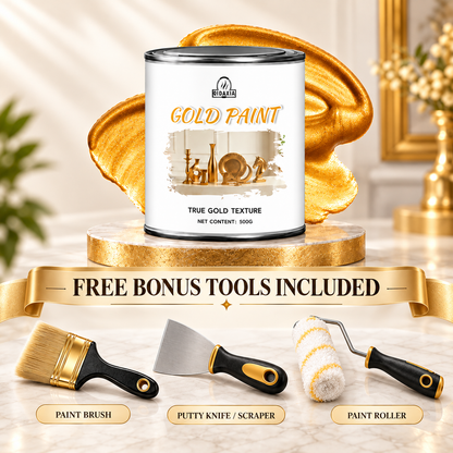 ✨Metallic Gold Finish Paint – Rich Shimmer for Furniture, Décor & DIY Projects