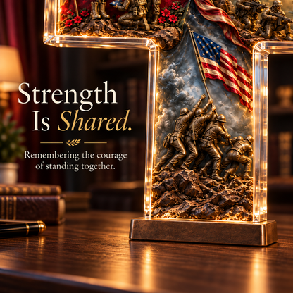 🔥Last Day 49% OFF - The Story of Our Veterans Handcrafted 4-Scene Lighted Memorial Cross - Only 9 Left