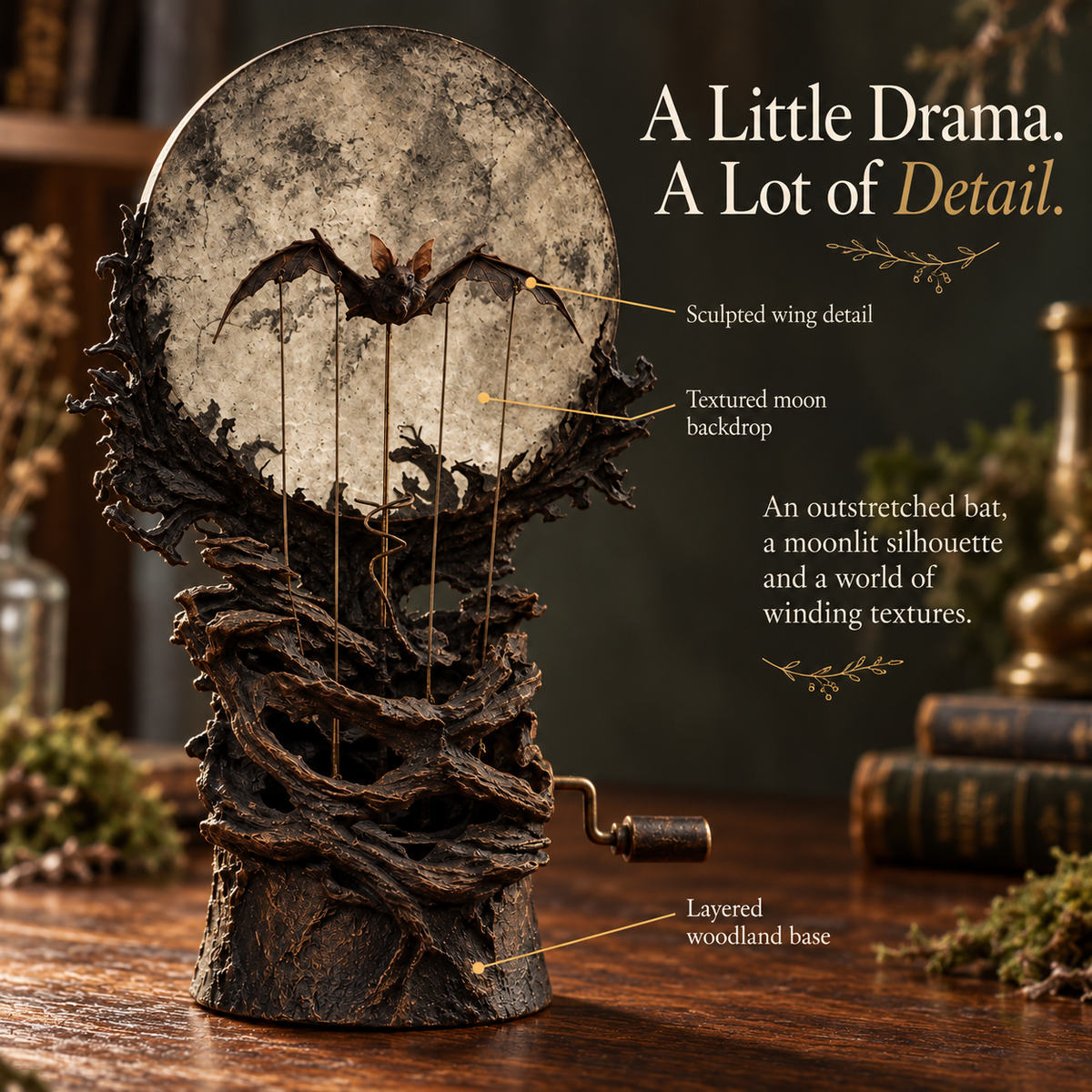 Whisperwild™ – Hand-Cranked Fantasy Sculpture Collection