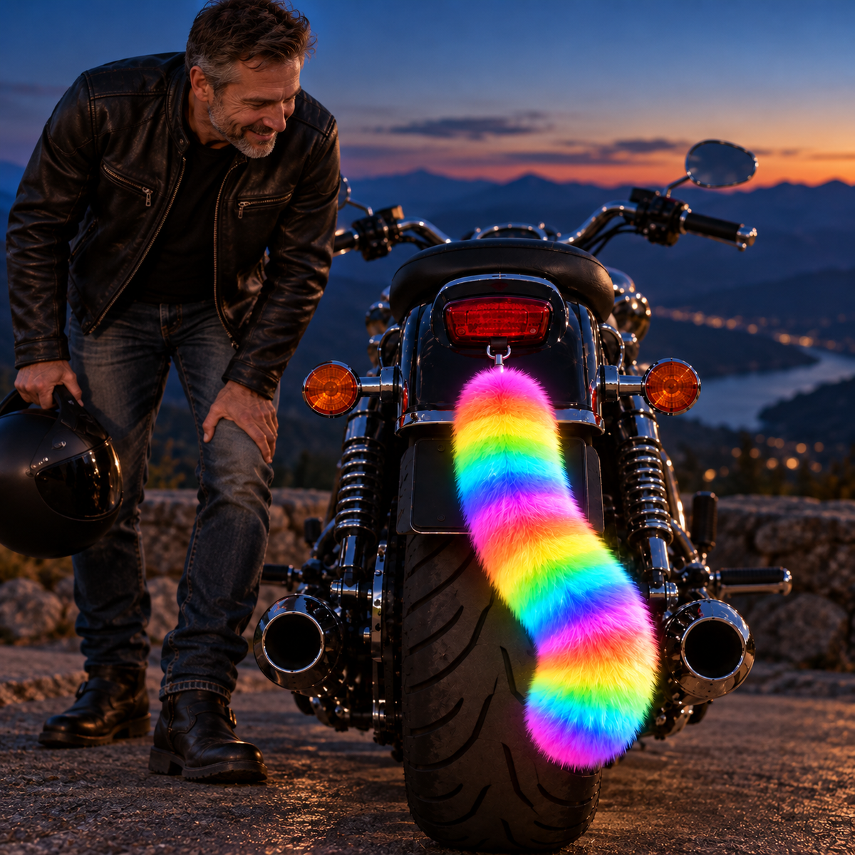 🔥😂Neon Sway™ – Glow-in-the-Dark Motorcycle Tail