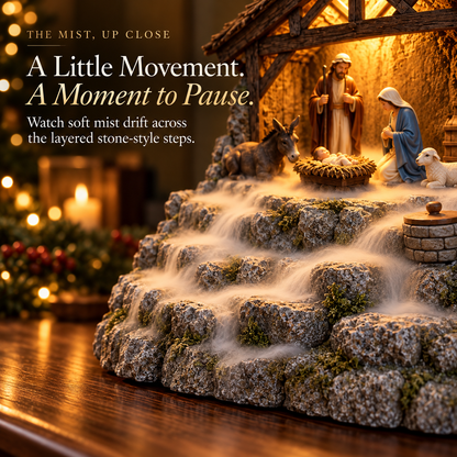 ✨ Bethlehem Glow – Lighted Nativity Mist Diffuser