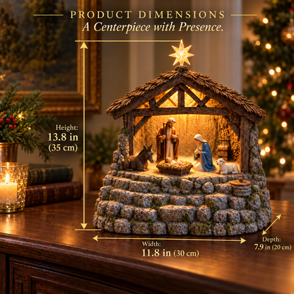 ✨ Bethlehem Glow – Lighted Nativity Mist Diffuser