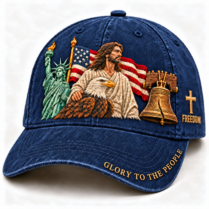 ✝️ Faith & Freedom – American Heritage Embroidered Cap 🧢
