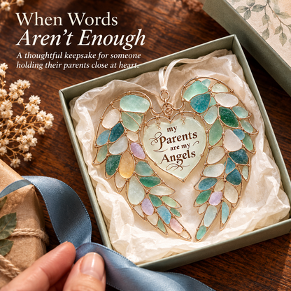 🤍 Heartfelt Wings – Sea Glass Angel Keepsake ✨
