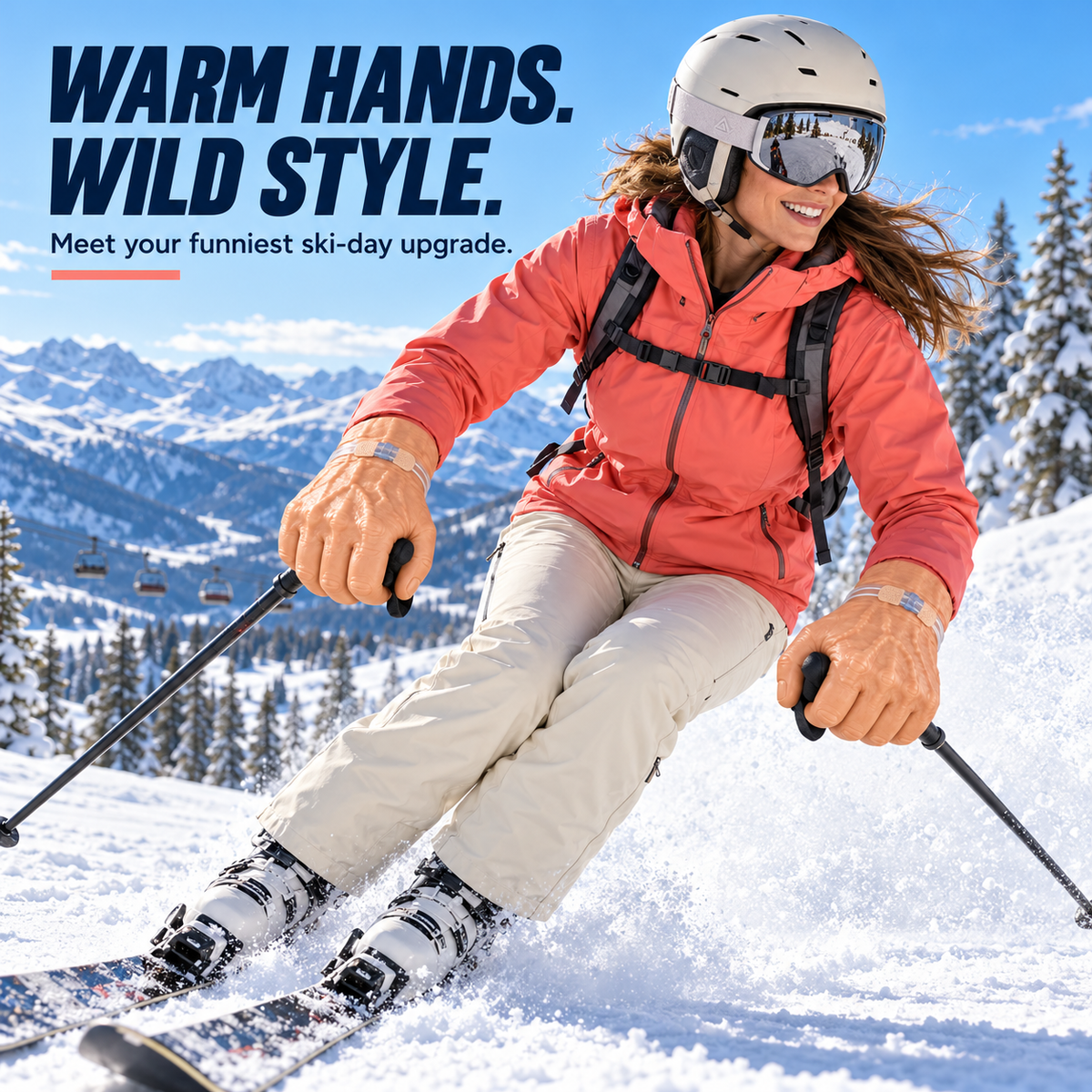😂🖐️ Big Hand Energy – Warm & Cozy Realistic Hand Ski Gloves ❄️⛷️