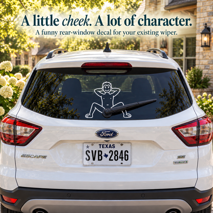 Funny Rear Window Wiper Decal