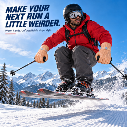 😂🖐️ Big Hand Energy – Warm & Cozy Realistic Hand Ski Gloves ❄️⛷️