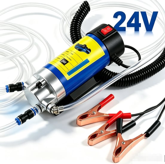 🔧 100W Portable Oil Transfer Pump – 12V / 24V Engine Oil Extractor