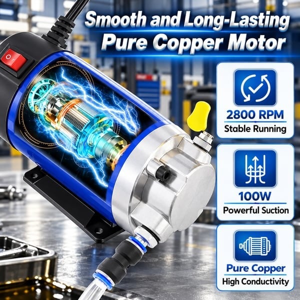 🔧 100W Portable Oil Transfer Pump – 12V / 24V Engine Oil Extractor