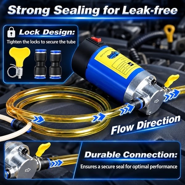 🔧 100W Portable Oil Transfer Pump – 12V / 24V Engine Oil Extractor