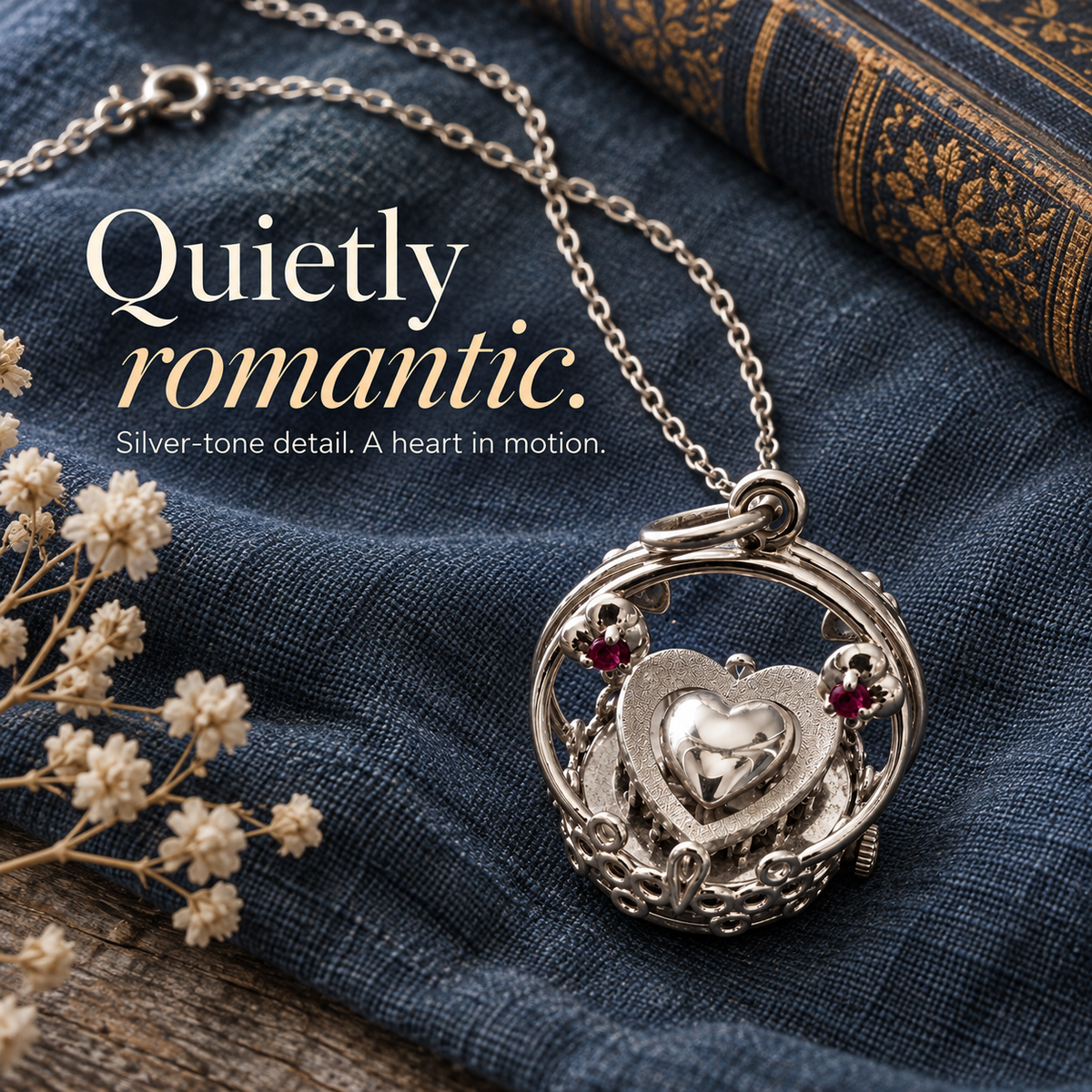 ❤️ Timeless Heartbeat Mechanical Pendant – Moving Heart Love Charm(Same As Video)