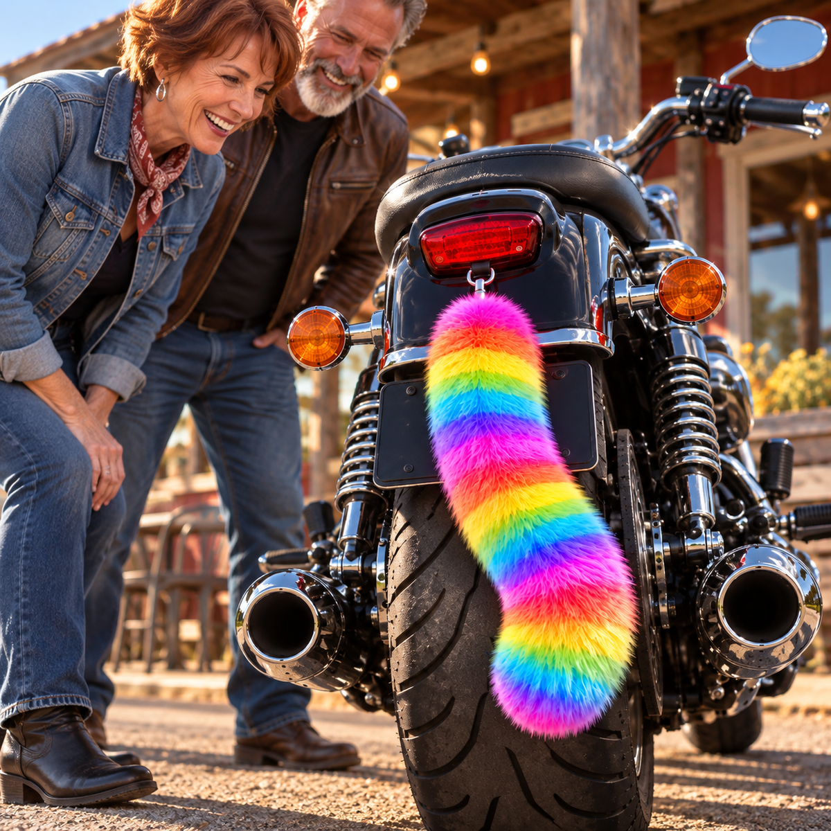🔥😂Neon Sway™ – Glow-in-the-Dark Motorcycle Tail
