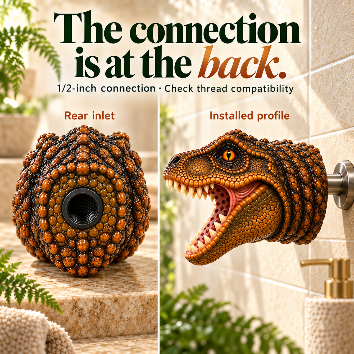 Prehistoric Splash – T-Rex Shower Head