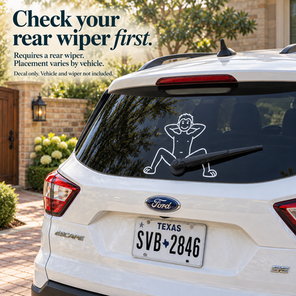 Funny Rear Window Wiper Decal