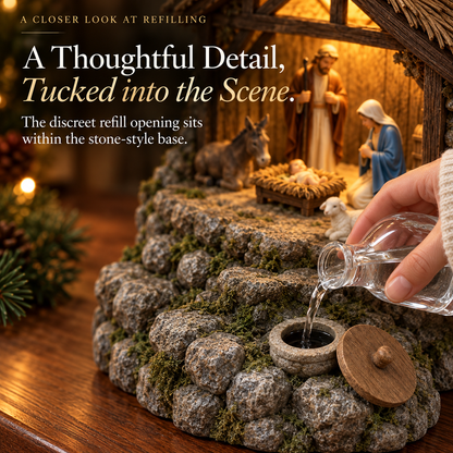 ✨ Bethlehem Glow – Lighted Nativity Mist Diffuser