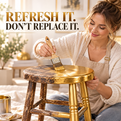 ✨Metallic Gold Finish Paint – Rich Shimmer for Furniture, Décor & DIY Projects