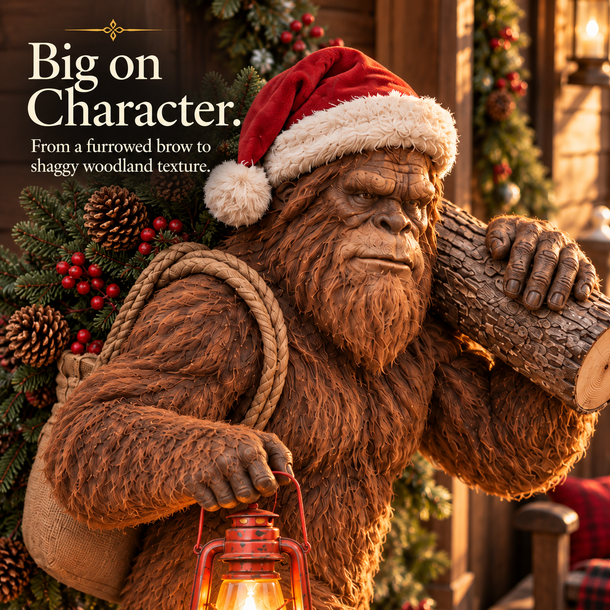 🔥2026 Hot Sale - Bigfoot Lighted Christmas Woodland Decor
