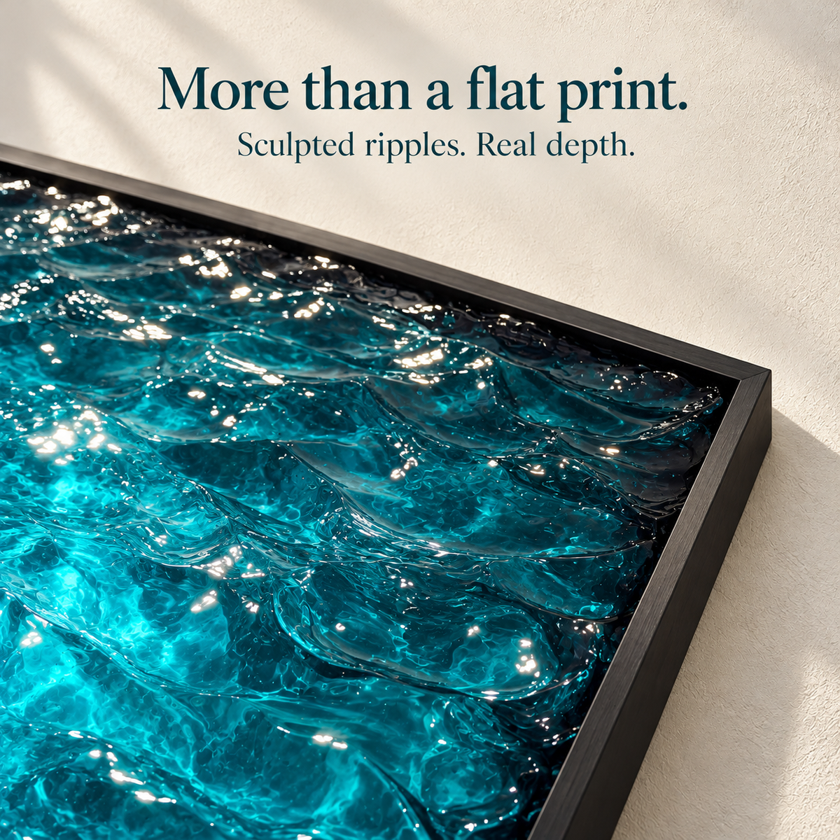Ocean in a Frame — 3D Water Ripple Wall Art
