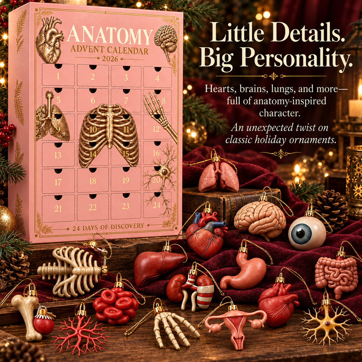 Anolumi Anatomy Advent Calendar — 24 Anatomy Ornaments