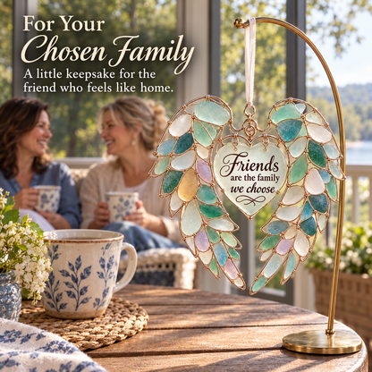 🤍 Heartfelt Wings – Sea Glass Angel Keepsake ✨